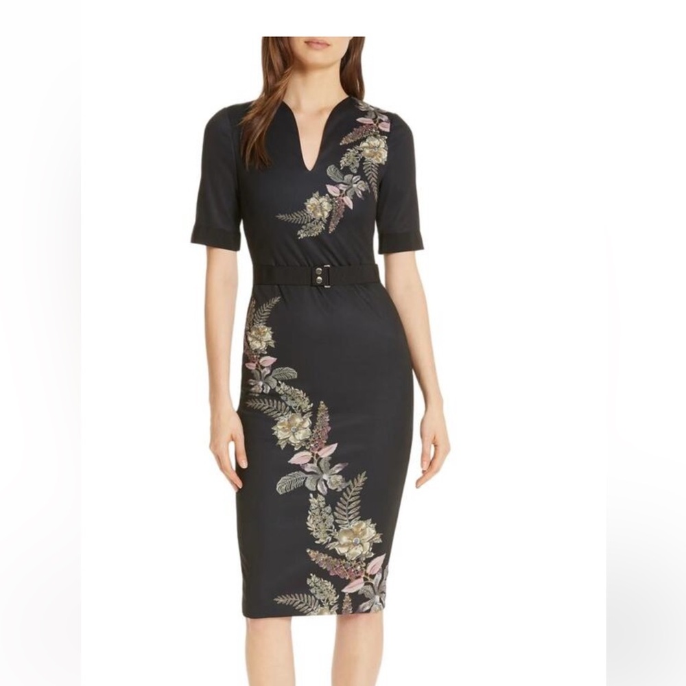 Ted Baker London Pirouette Dollila Bodycon Dress  - Size 4